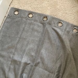 Curtains with grommets. Charcoal gray, polyester. Set of 4.